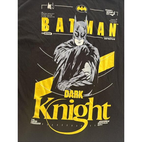 Rare Batman Dark Knight Black Short Sleeve DC XL T-Shirt - Picture 6 of 7